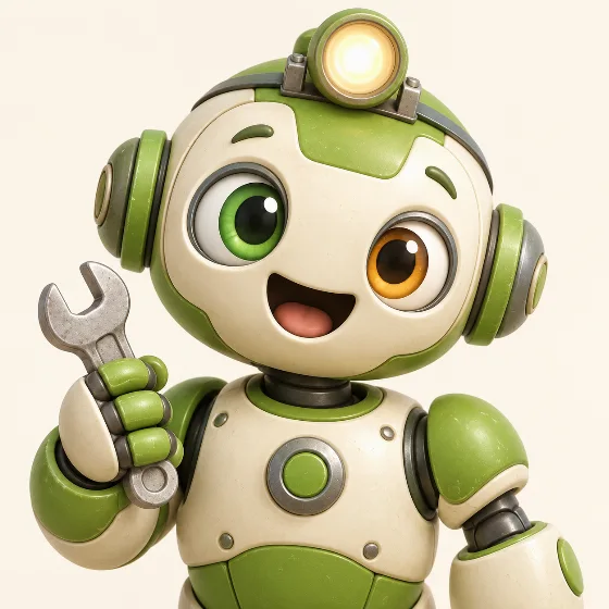 Playful robot placeholder portrait for Jigs