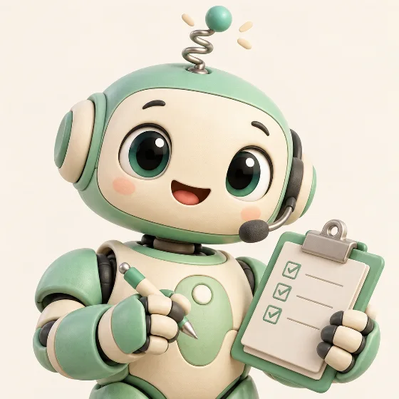 Playful robot placeholder portrait for Lydia